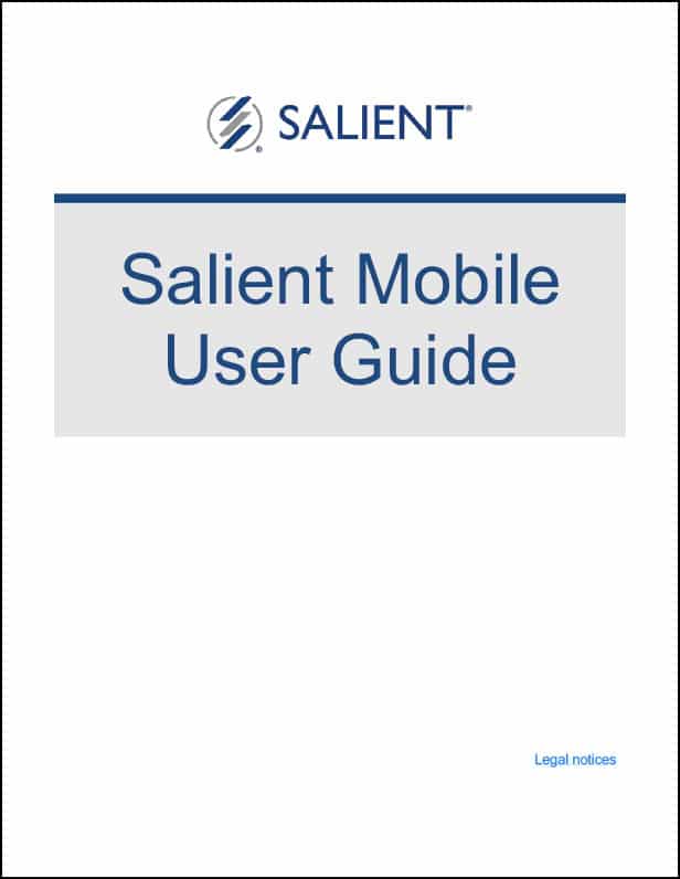 Salient Mobile User Guide